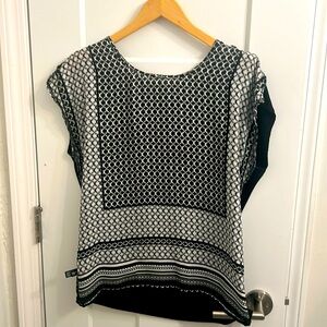Black and white blouse